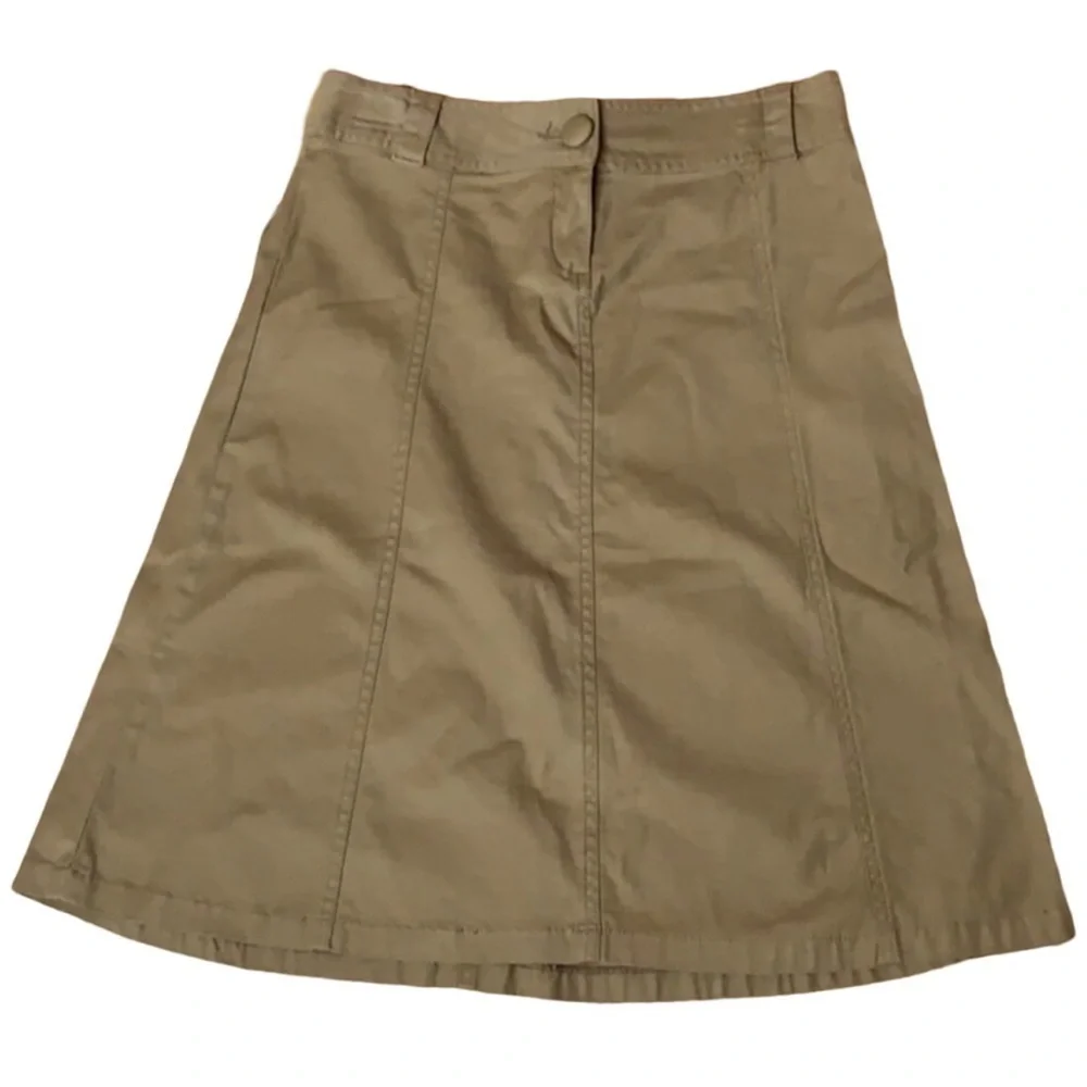 Tulle casual A-line skirt Mustard brown Small
